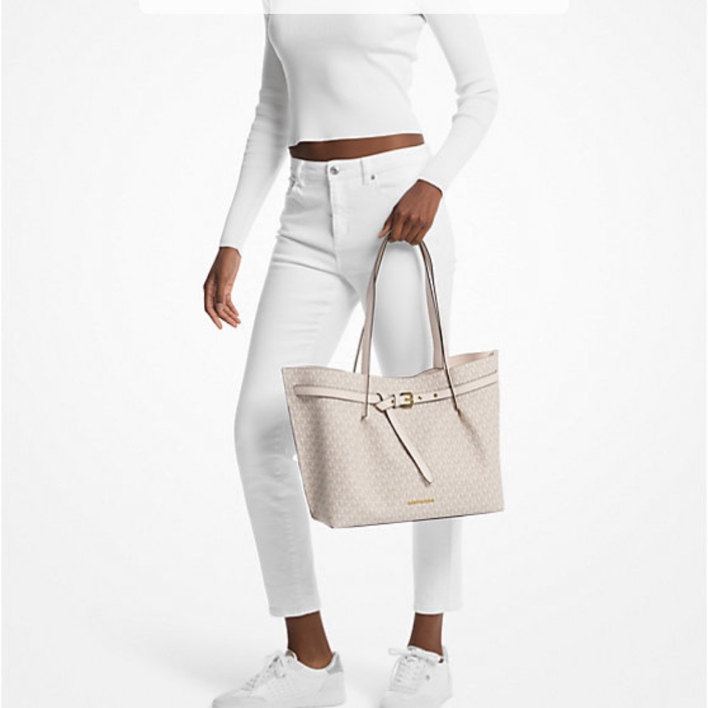 Michael Kors Emilia Large Logo Tote Bag Color Lt Crm Multi Nwt